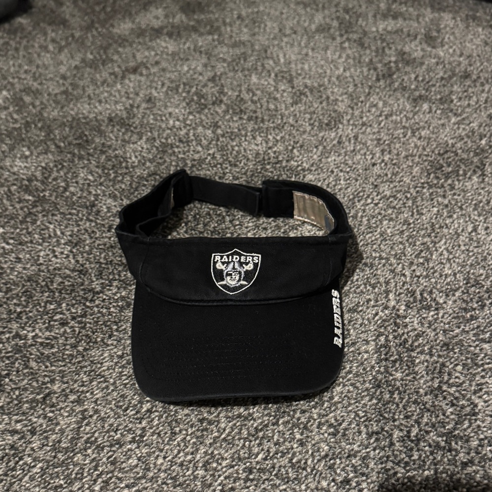 NFL Cotton Black Raiders Visor Cap